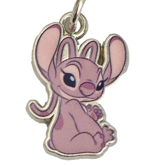 Vintage Disney Lilo & Stitch Angel Clip On Charm Purse Bag Zipper Pull Signed - Picture 2 of 10